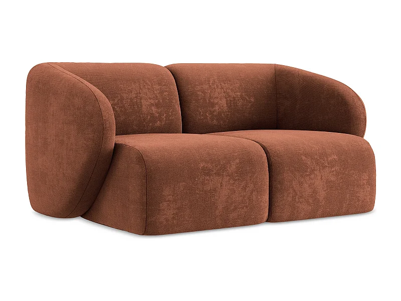 2-Sitzer Sofa - - Chenille - Terrakotta - LANI