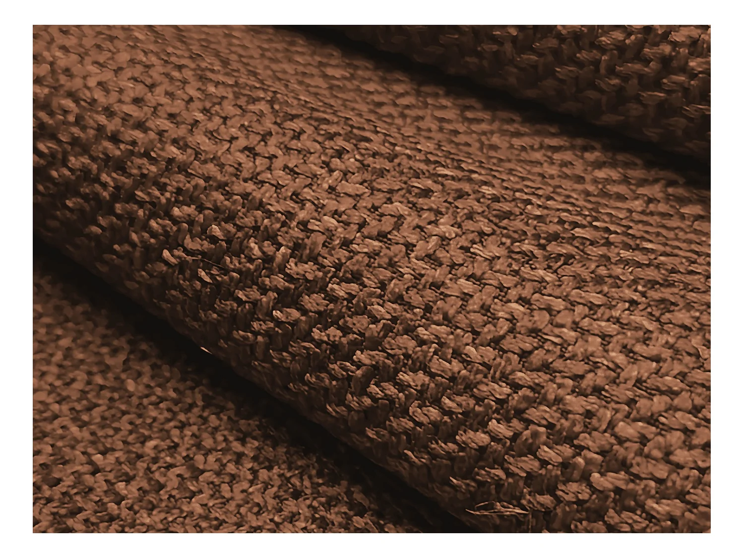 Vierzits modulaire bank van terracotta textuurstof - KELI