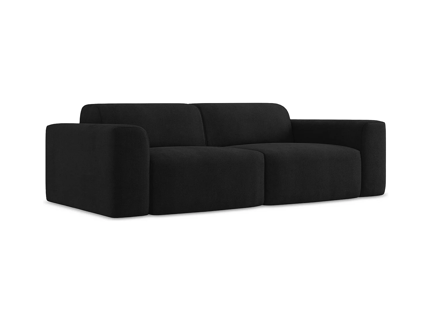 2-Sitzer Sofa - - Strukturstoff - Schwarz - KELI