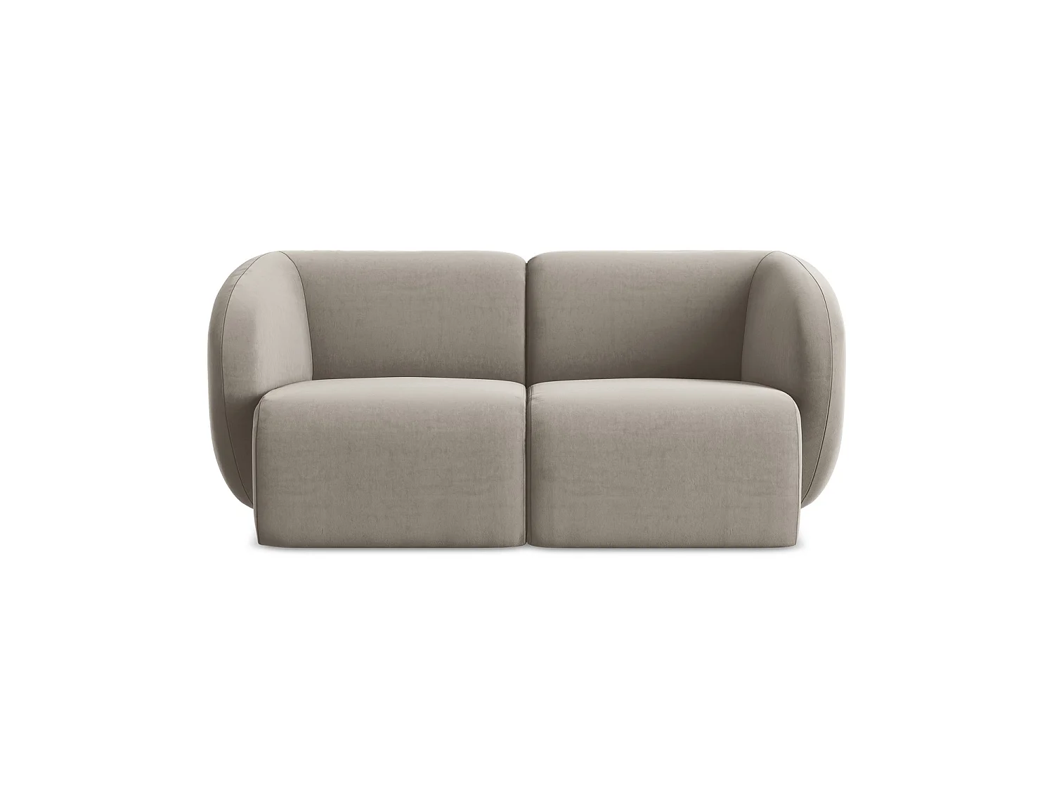 Modułowa sofa 2-osobowa - z tkaniny welwetowej - kreci - CERVO