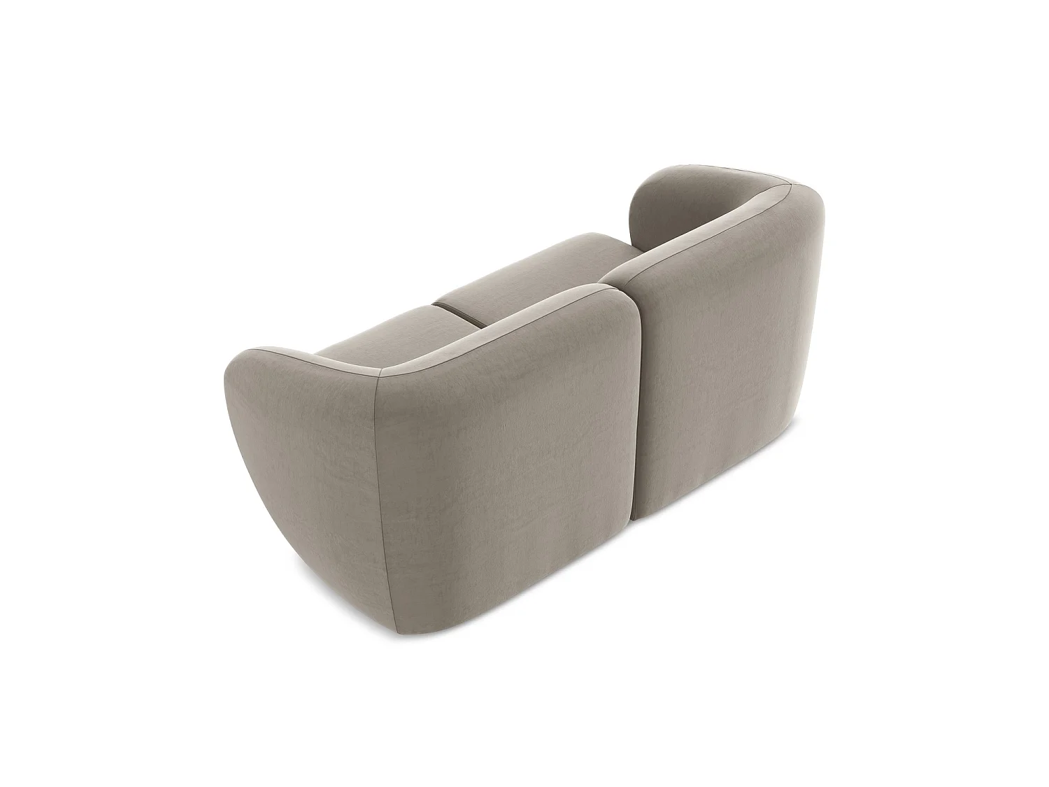 Modułowa sofa 2-osobowa - z tkaniny welwetowej - kreci - CERVO