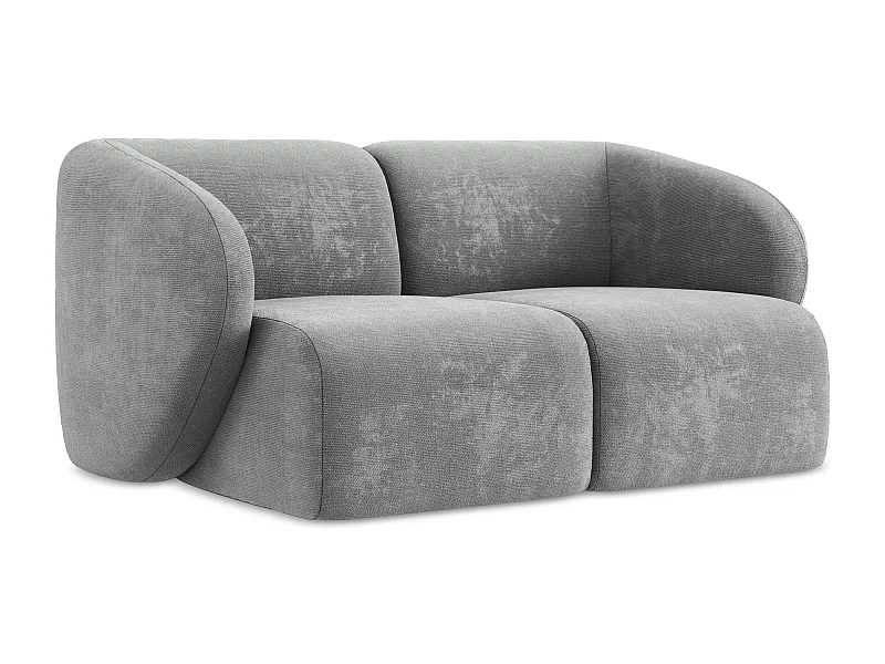 2-Sitzer Sofa - - Chenille - Grau - LANI