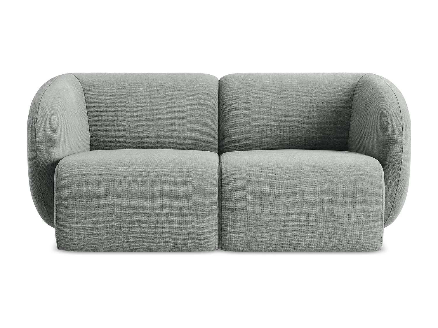 2-Sitzer Sofa - - Chenille - Grau - LANI