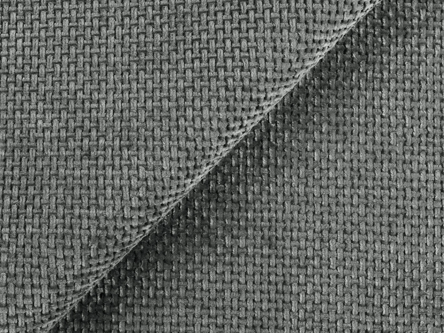Canapé modulable 2 places en tissu chenille - gris - LANI