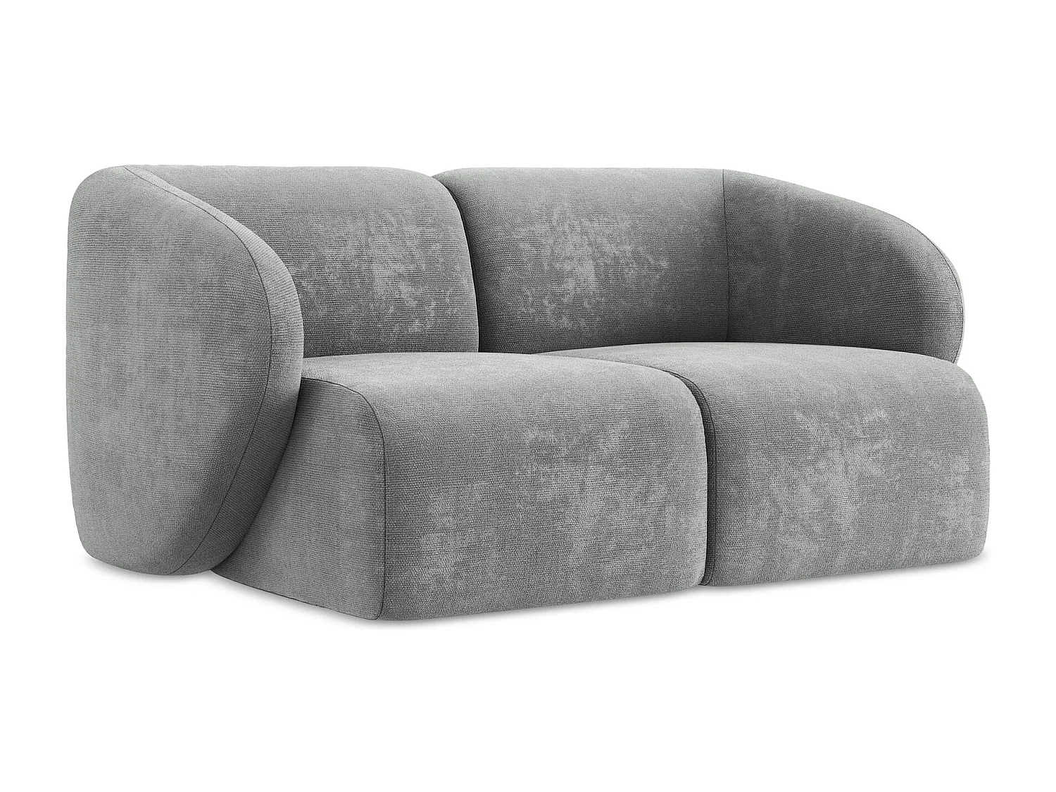 2-Sitzer Sofa - - Chenille - Grau - LANI