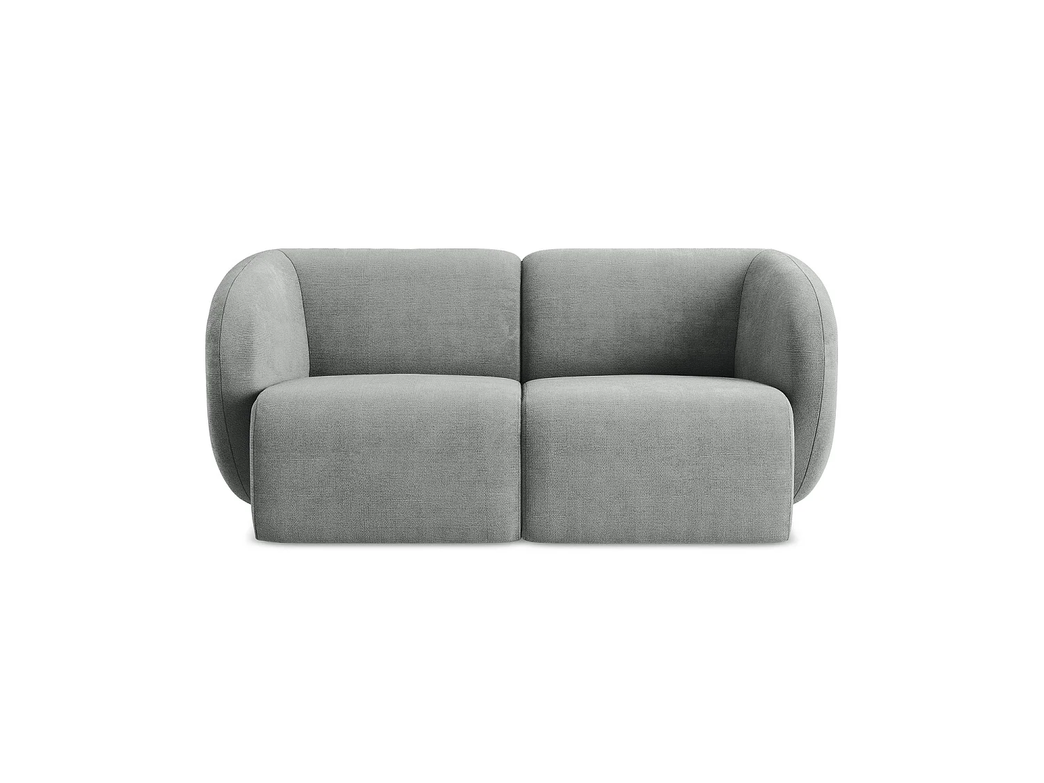 2-Sitzer Sofa - - Chenille - Grau - CERVO
