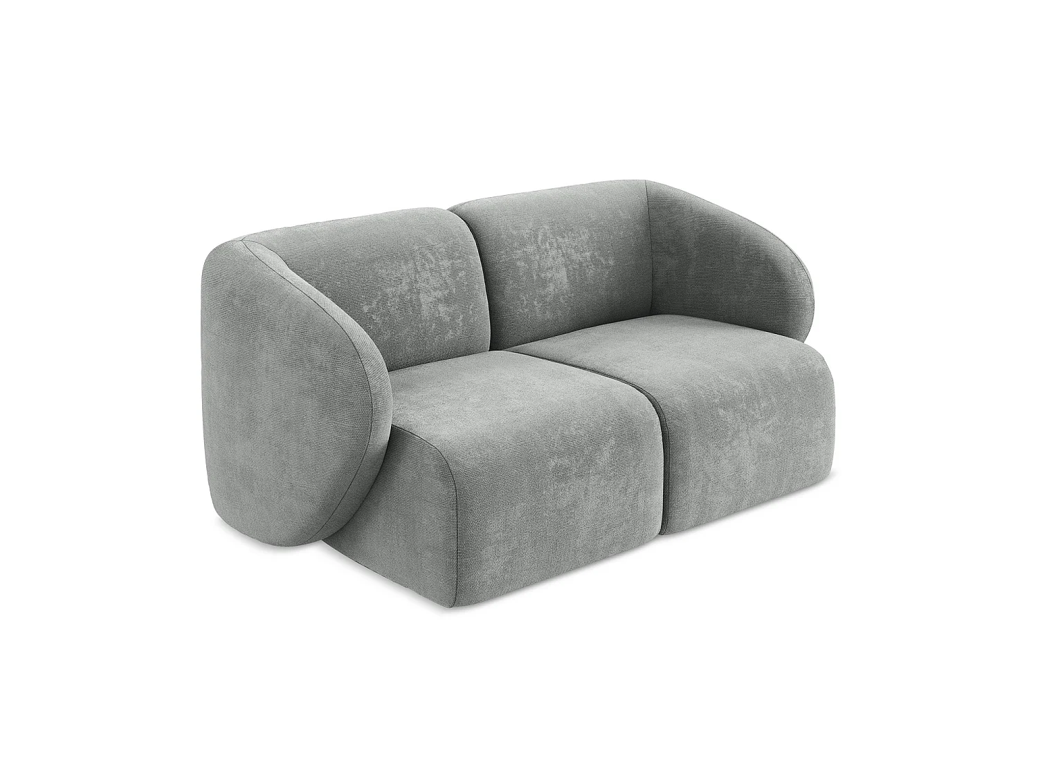 2-Sitzer Sofa - - Chenille - Grau - CERVO