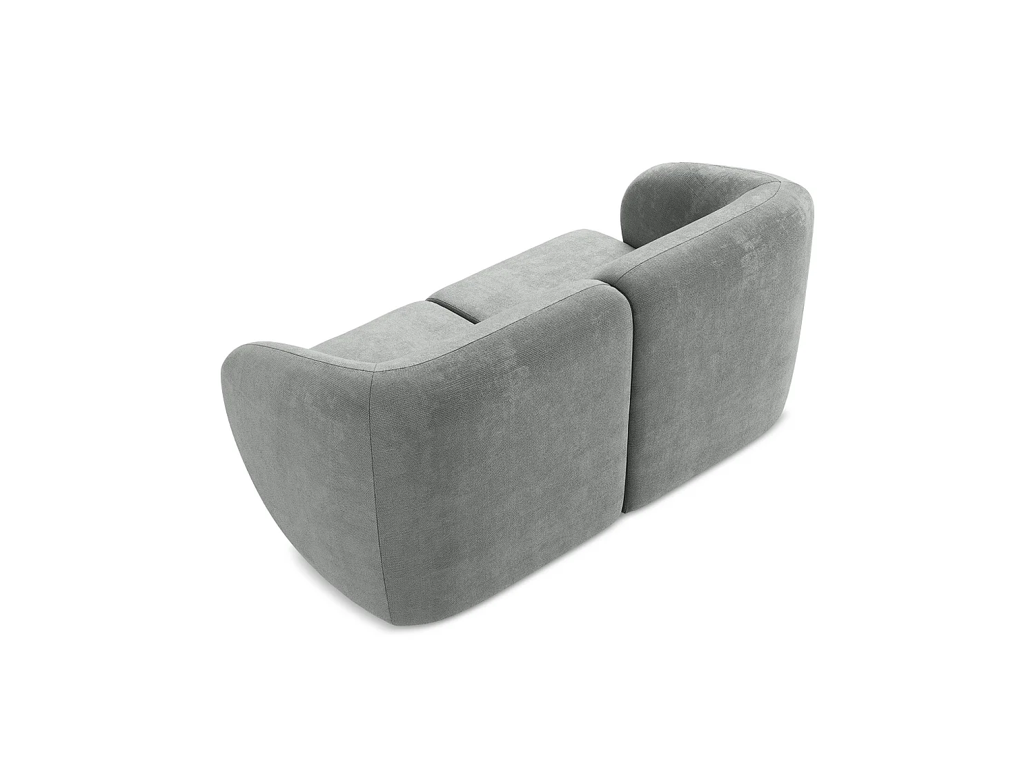 2-Sitzer Sofa - - Chenille - Grau - CERVO