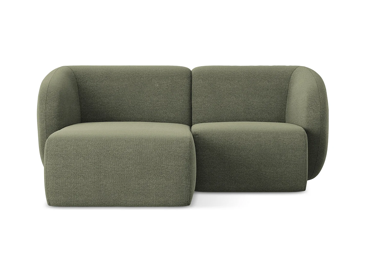 2,5-Sitzer Modulares Ecksofa - Ecke Links - Bouclé - Olive - LANI