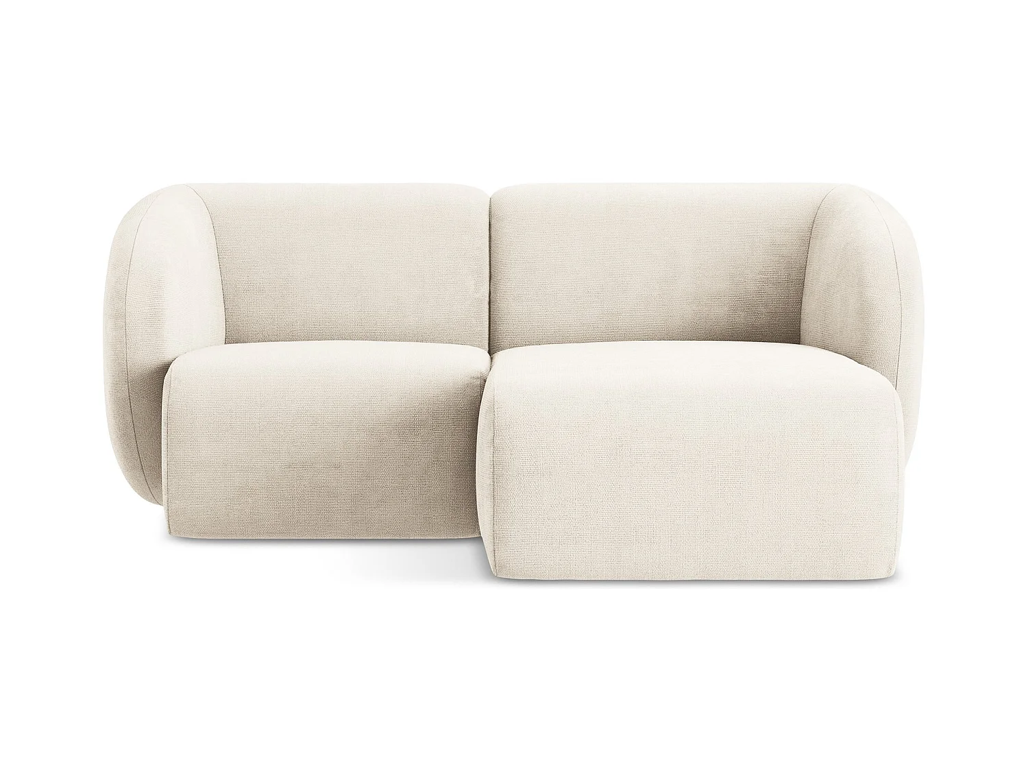 2,5-Sitzer Modulares Ecksofa - Ecke Rechts - Chenille - Hell beige - LANI
