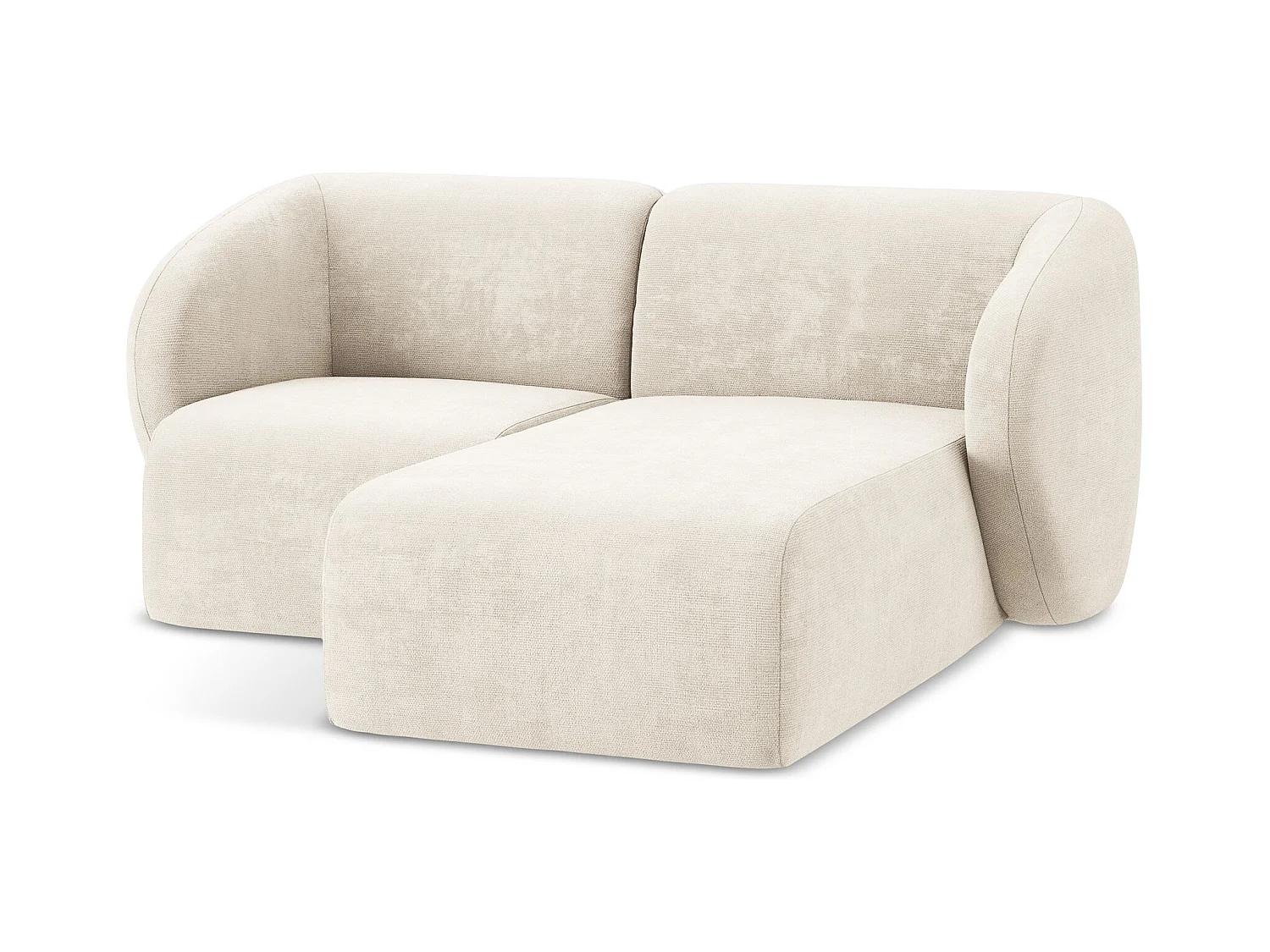 2,5-Sitzer Modulares Ecksofa - Ecke Rechts - Chenille - Hell beige - LANI