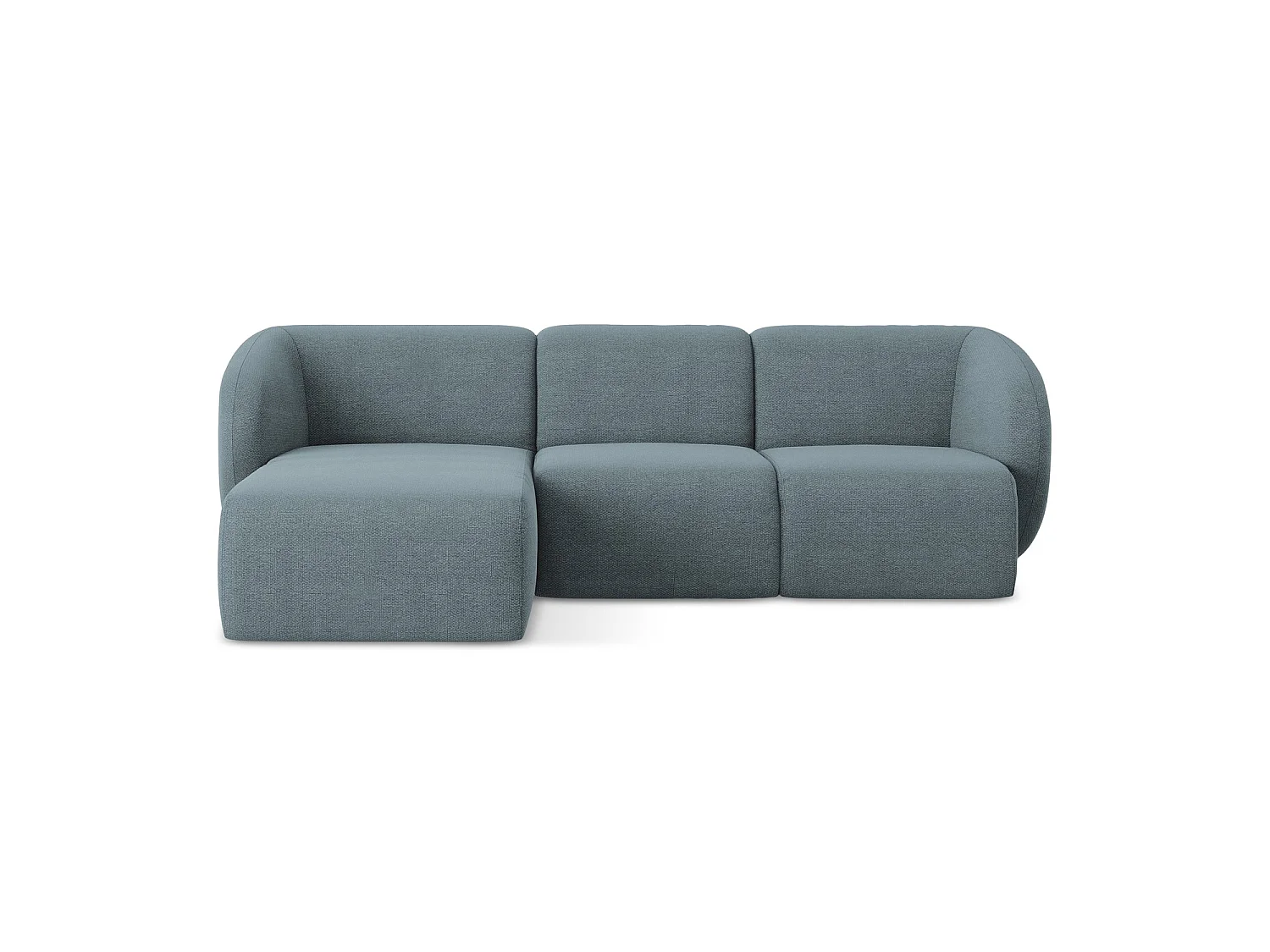 Modulaire hoekbank links van jeans bouclé - CERVO