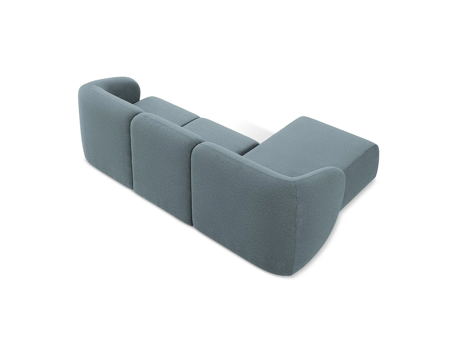 Modulaire hoekbank links van jeans bouclé - CERVO
