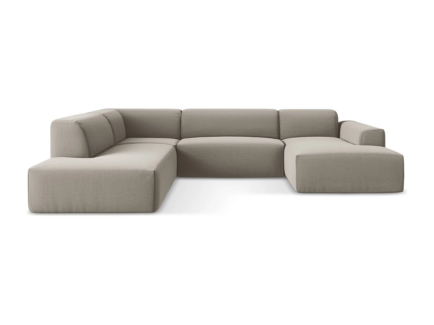 Sofa panoramiczna lewa - z tkaniny welwetowej - kreci - KELI