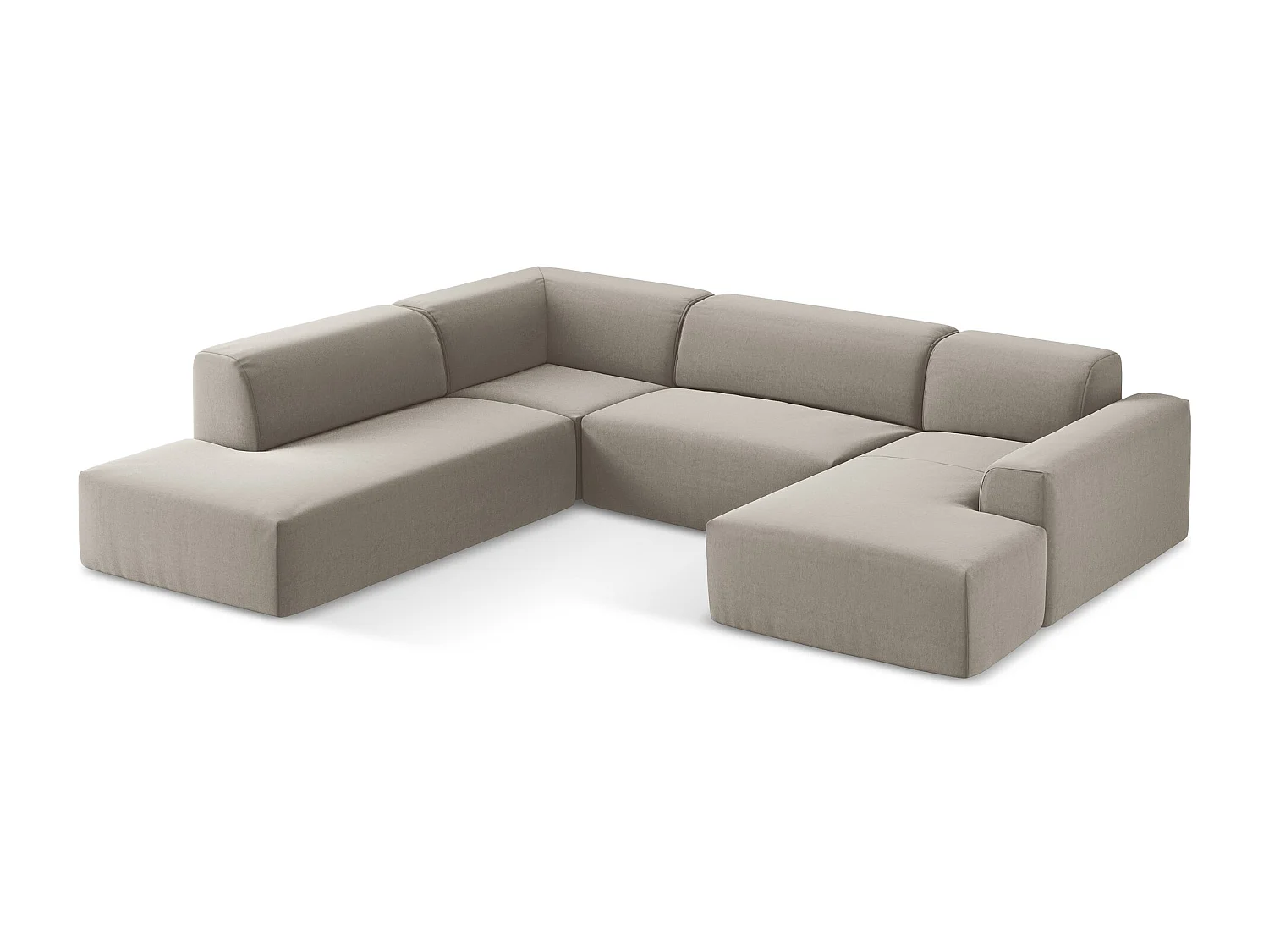 Sofa panoramiczna lewa - z tkaniny welwetowej - kreci - KELI