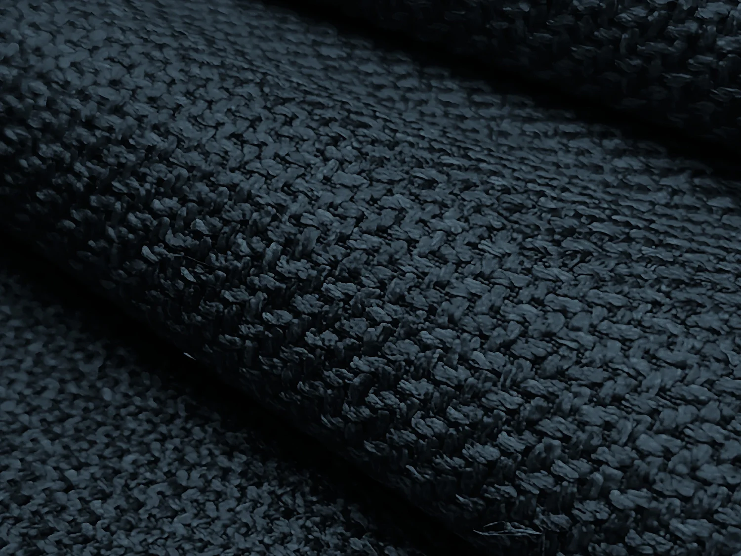 Driezits modulaire bank van koningsblauw textuurstof - KELI