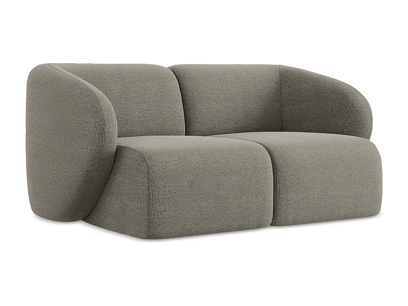 Modułowa sofa 2-osobowa - z tkaniny bouclé - szary - LANI