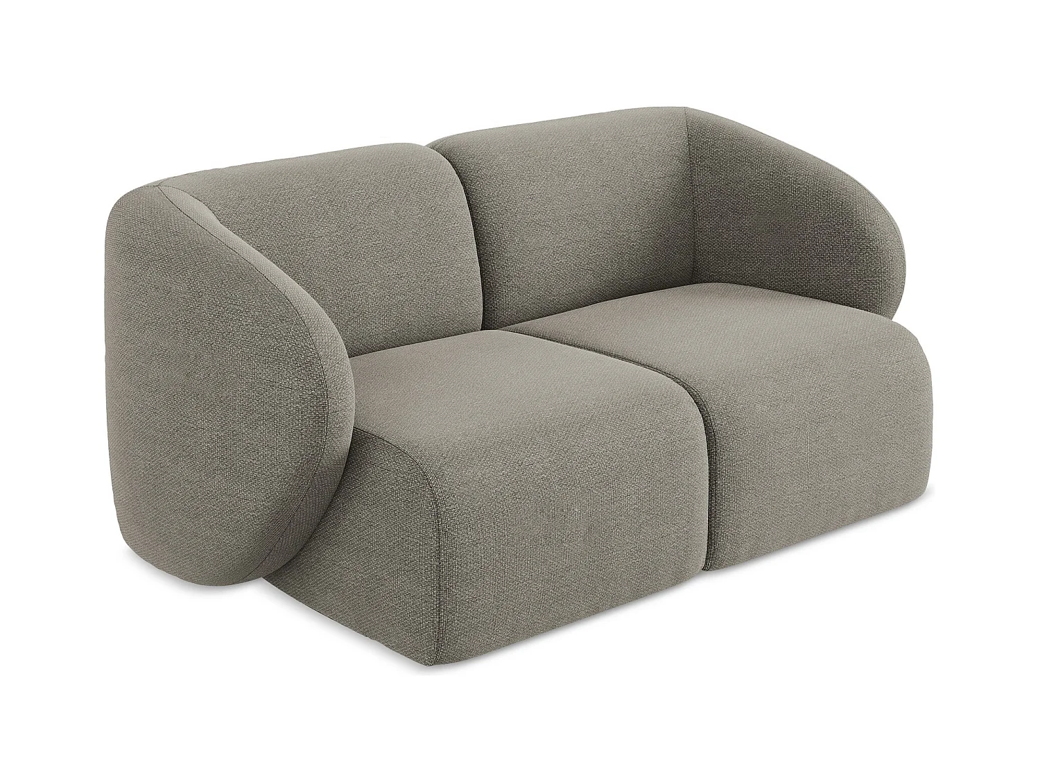 2-Sitzer Sofa - - Bouclé - Grau - LANI