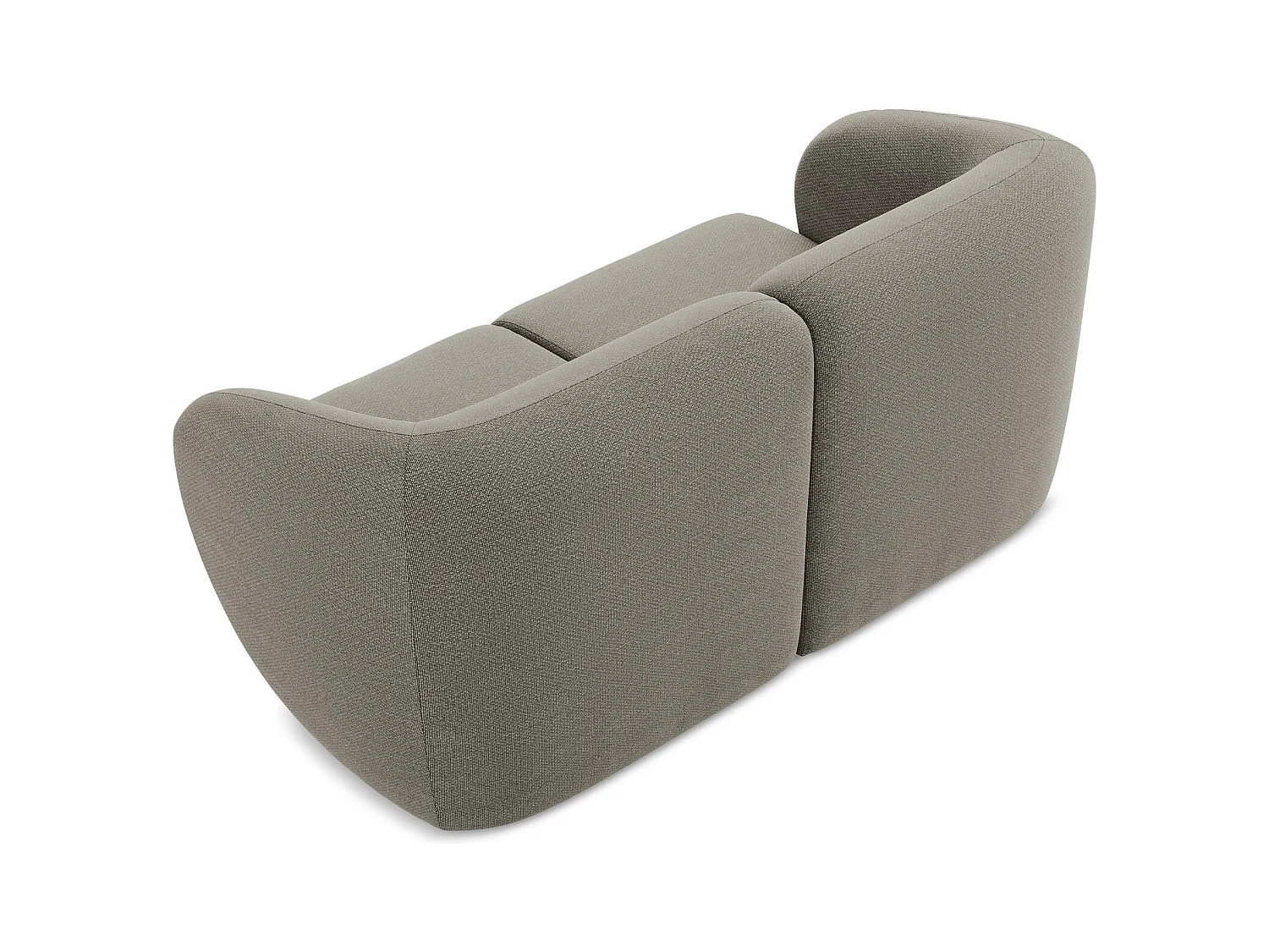 2-Sitzer Sofa - - Bouclé - Grau - LANI