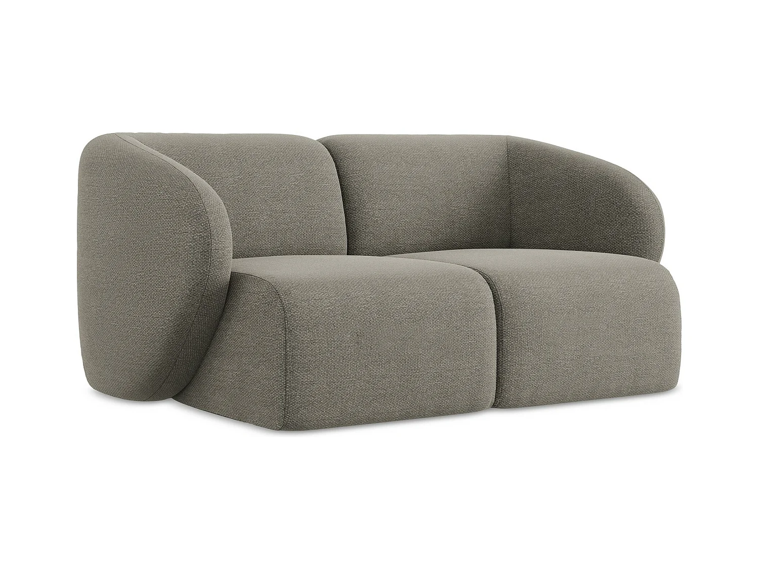 2-Sitzer Sofa - - Bouclé - Grau - LANI
