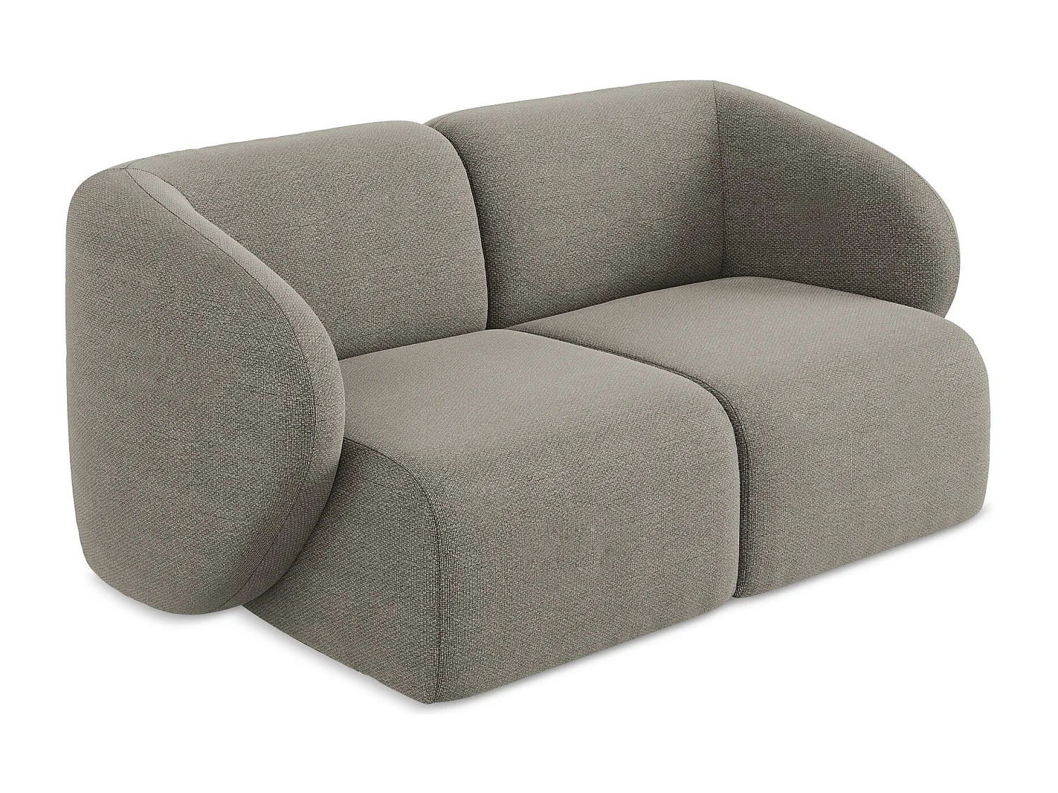 2-Sitzer Sofa - - Bouclé - Grau - LANI