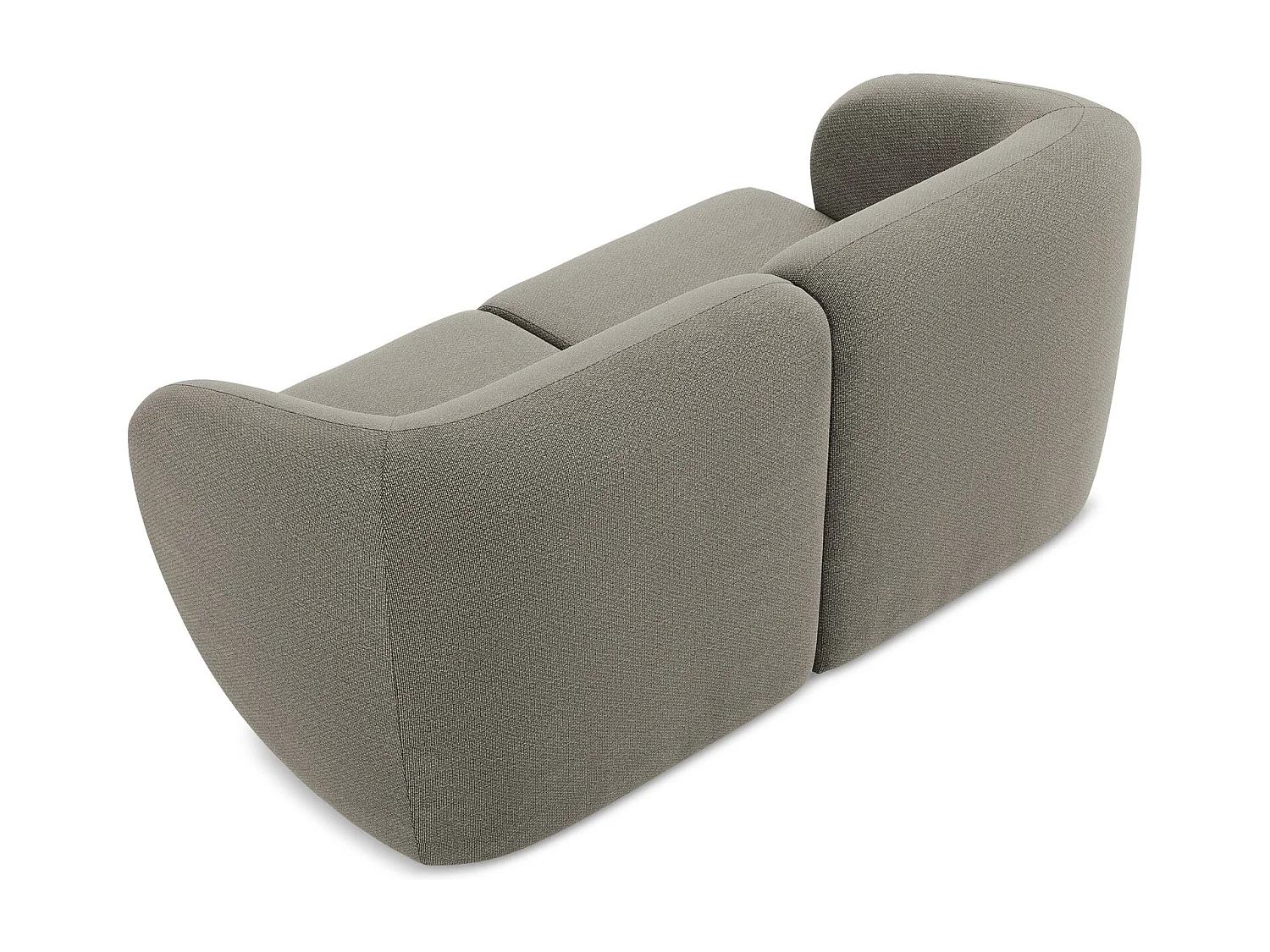 2-Sitzer Sofa - - Bouclé - Grau - LANI