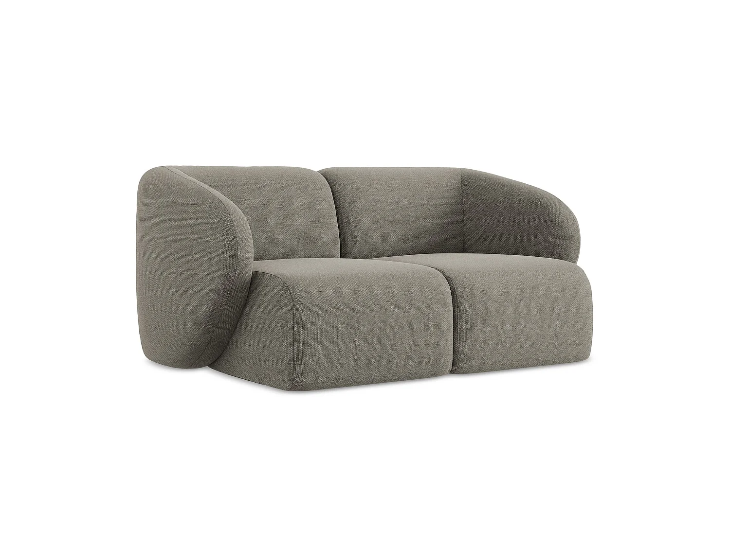 2-Sitzer Sofa - - Bouclé - Grau - CERVO