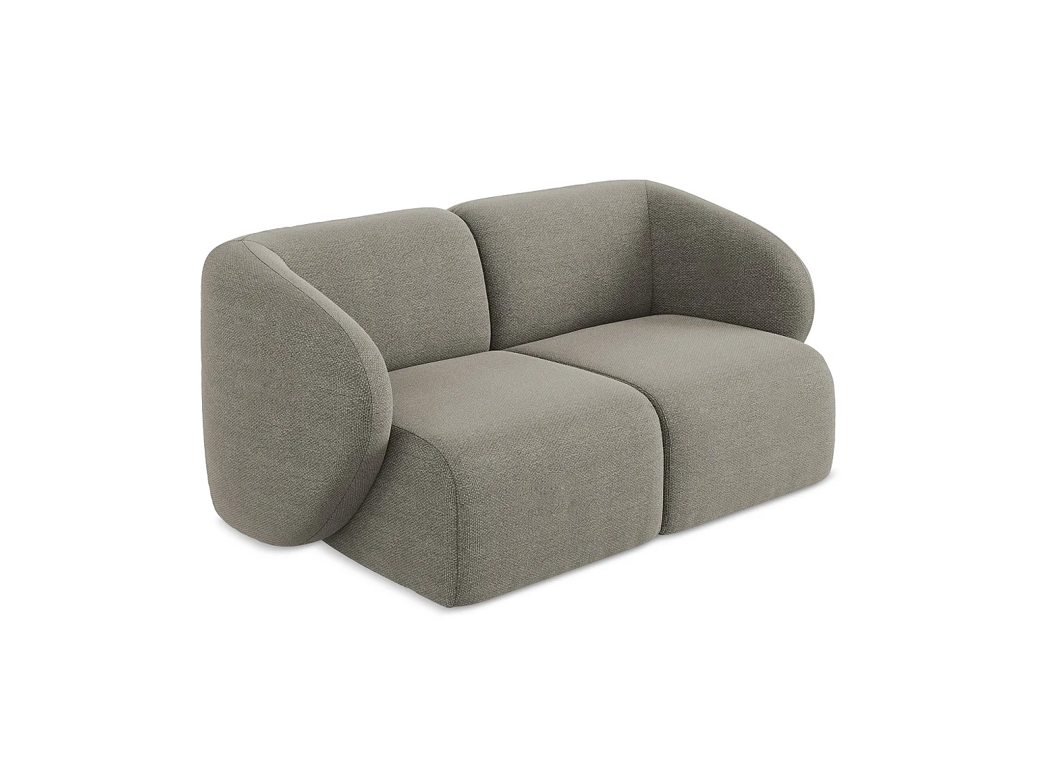 2-Sitzer Sofa - - Bouclé - Grau - CERVO