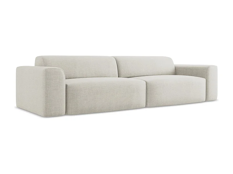 Modulares 4-Sitzer Sofa - - Strukturstoff - Hell beige - KELI