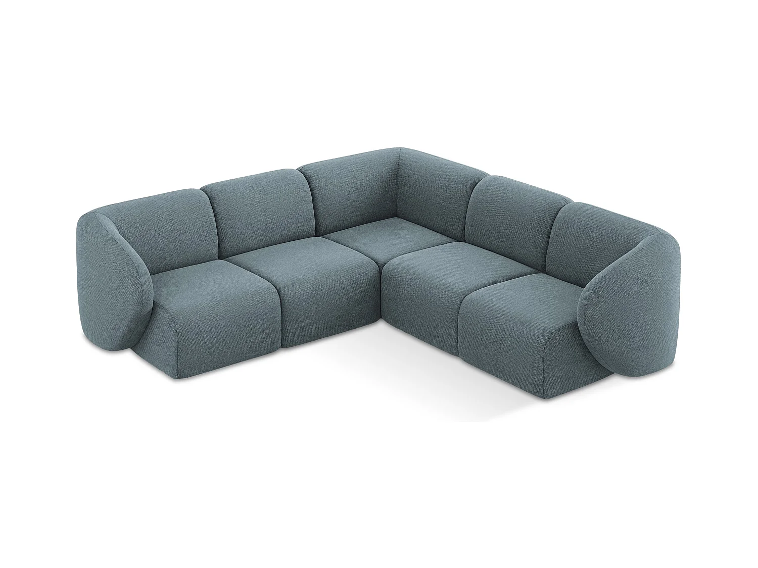 Modulares Ecksofa - - Bouclé - Jeans - LANI