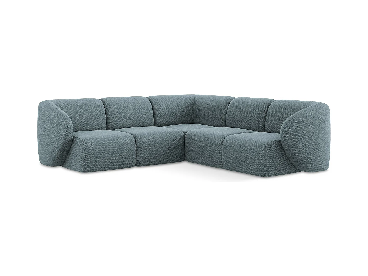Modulares Ecksofa - - Bouclé - Jeans - LANI