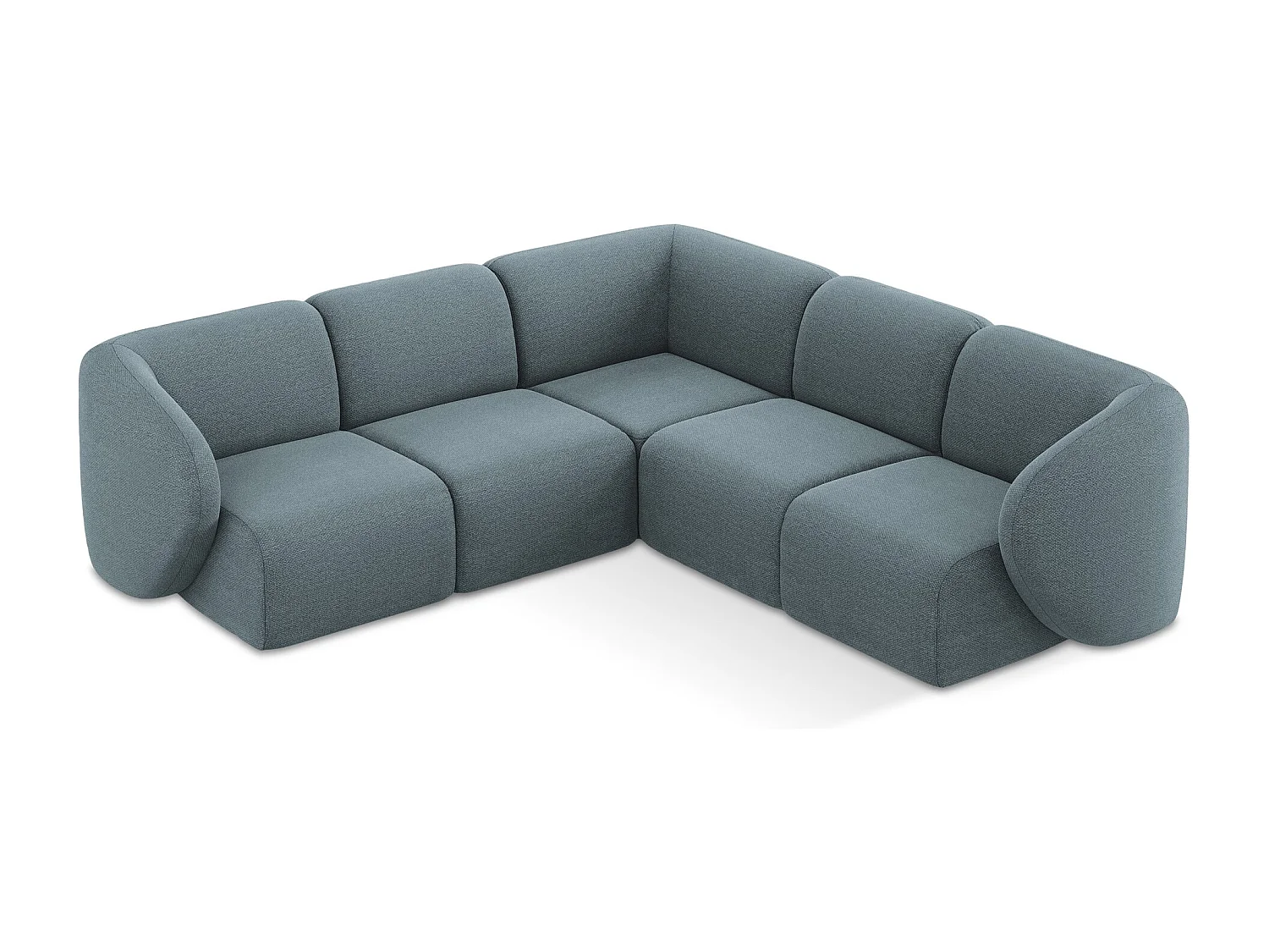Modulares Ecksofa - - Bouclé - Jeans - LANI