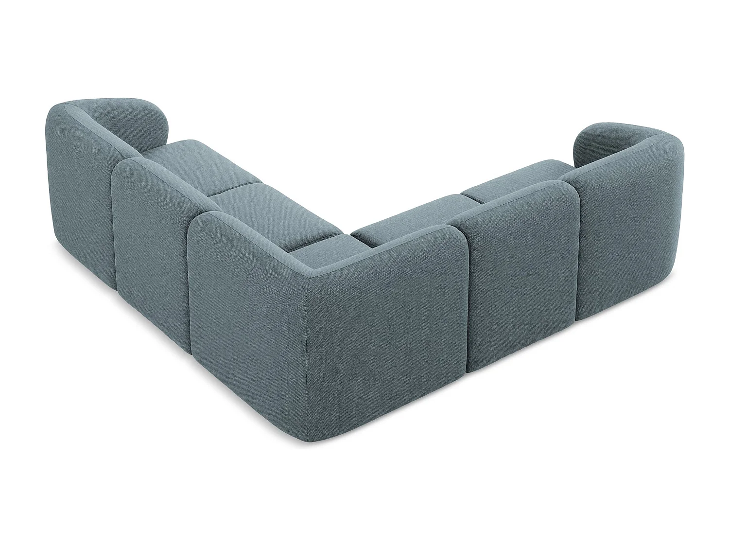 Modulares Ecksofa - - Bouclé - Jeans - LANI