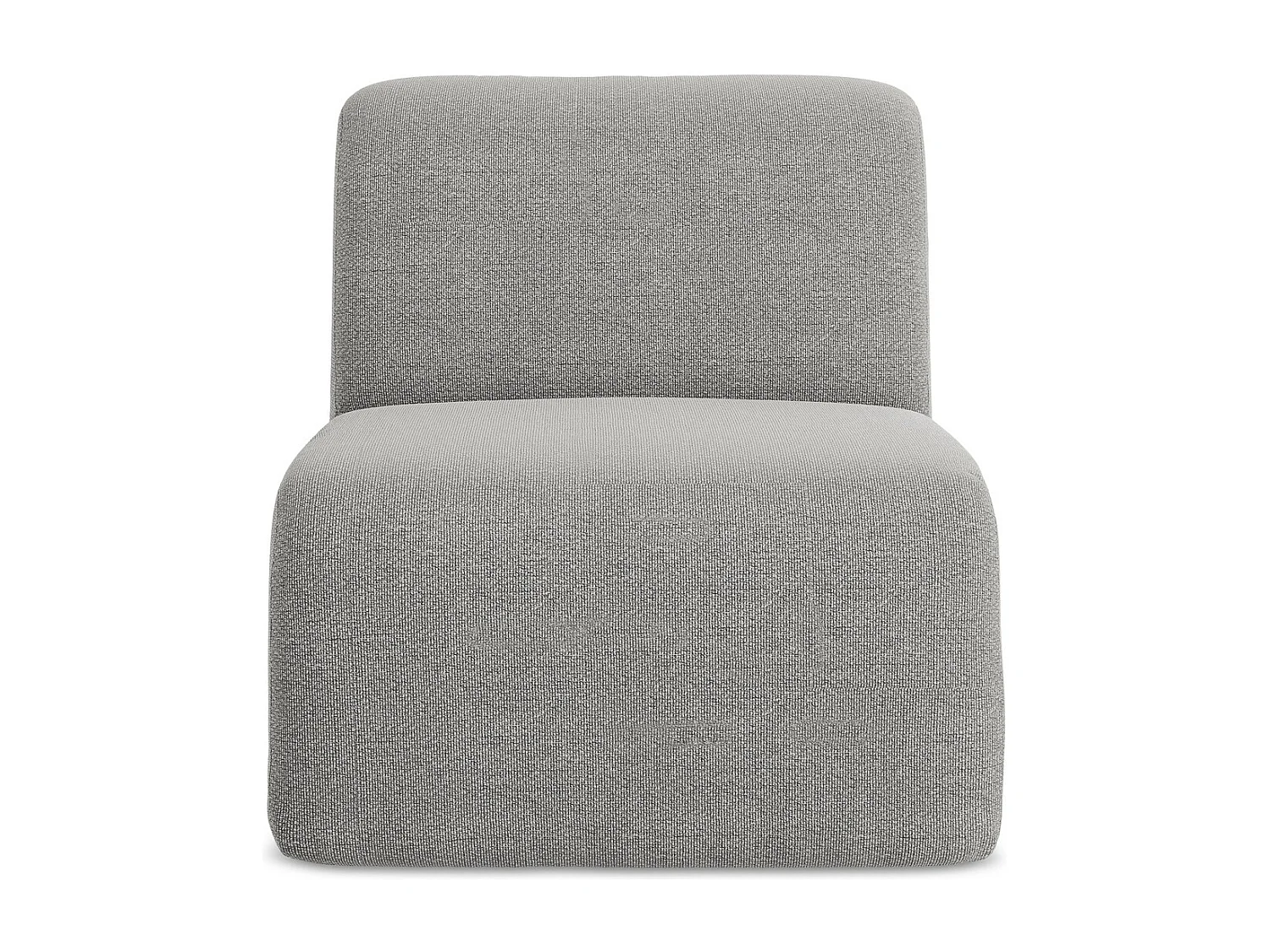 Fauteuil pour canapé modulable en tissu bouclette - gris clair - LANI