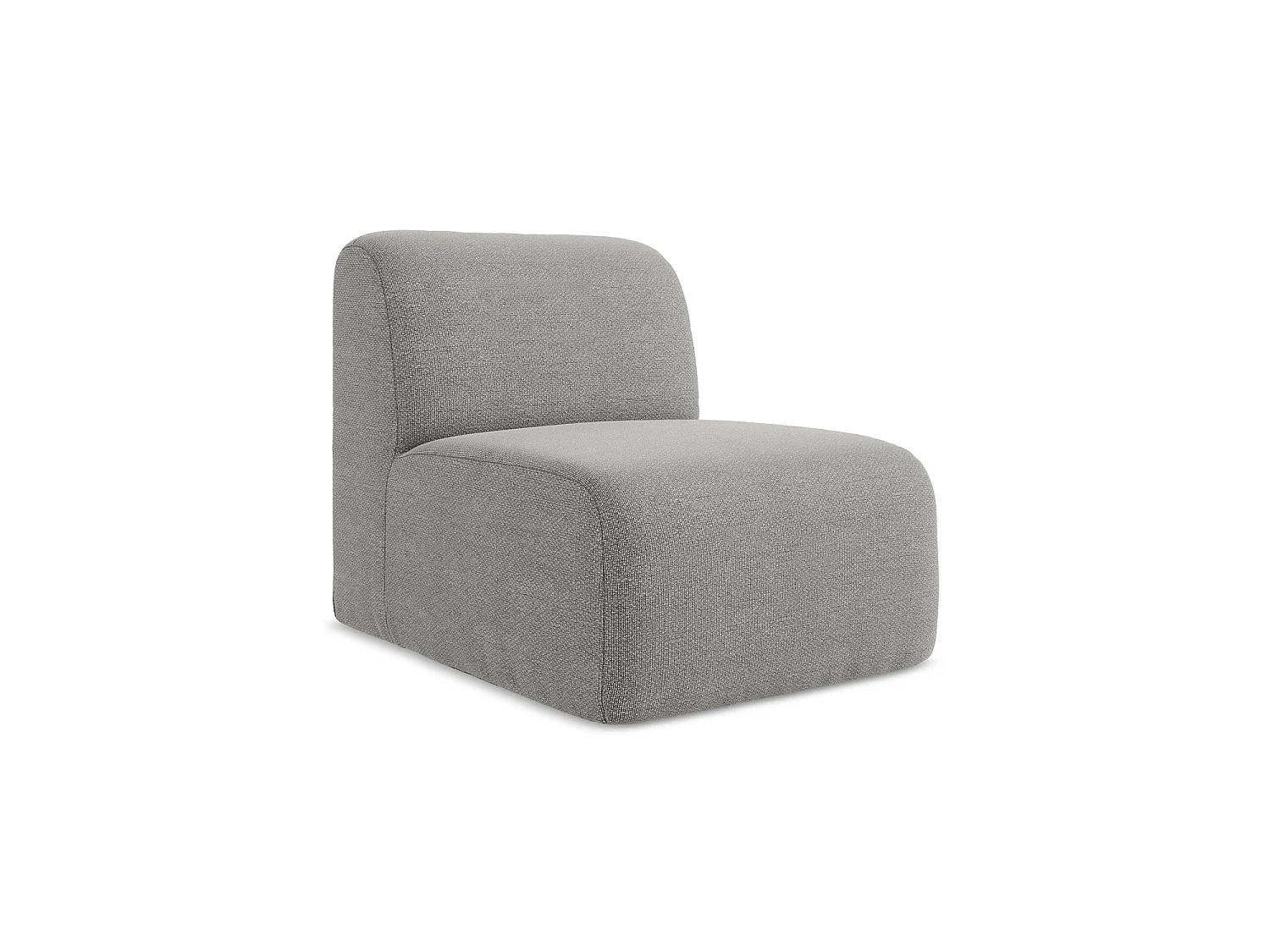 Modular - Mittelsofa - Bouclé - Hellgrau - CERVO