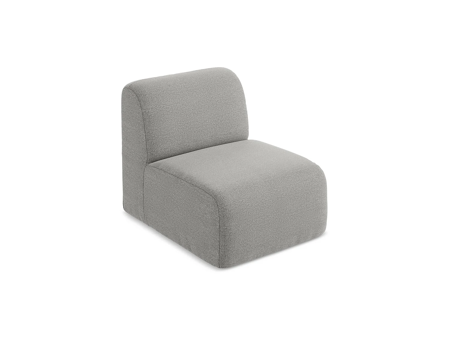 Modular - Mittelsofa - Bouclé - Hellgrau - CERVO