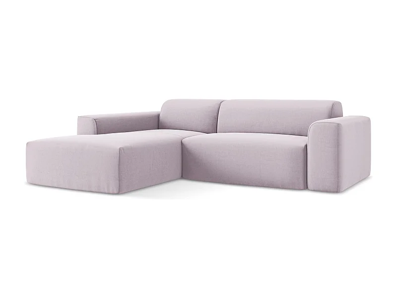 3-Sitzer Modulares Ecksofa - Ecke Links - Samt - Lavendel - KELI
