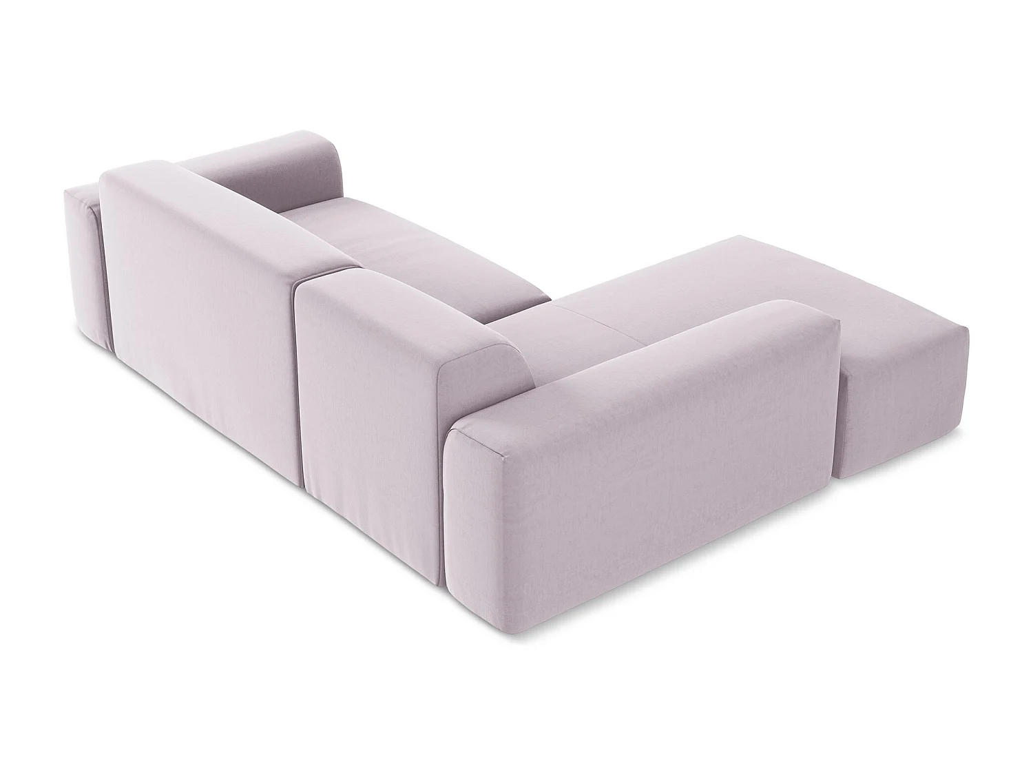 3-Sitzer Modulares Ecksofa - Ecke Links - Samt - Lavendel - KELI