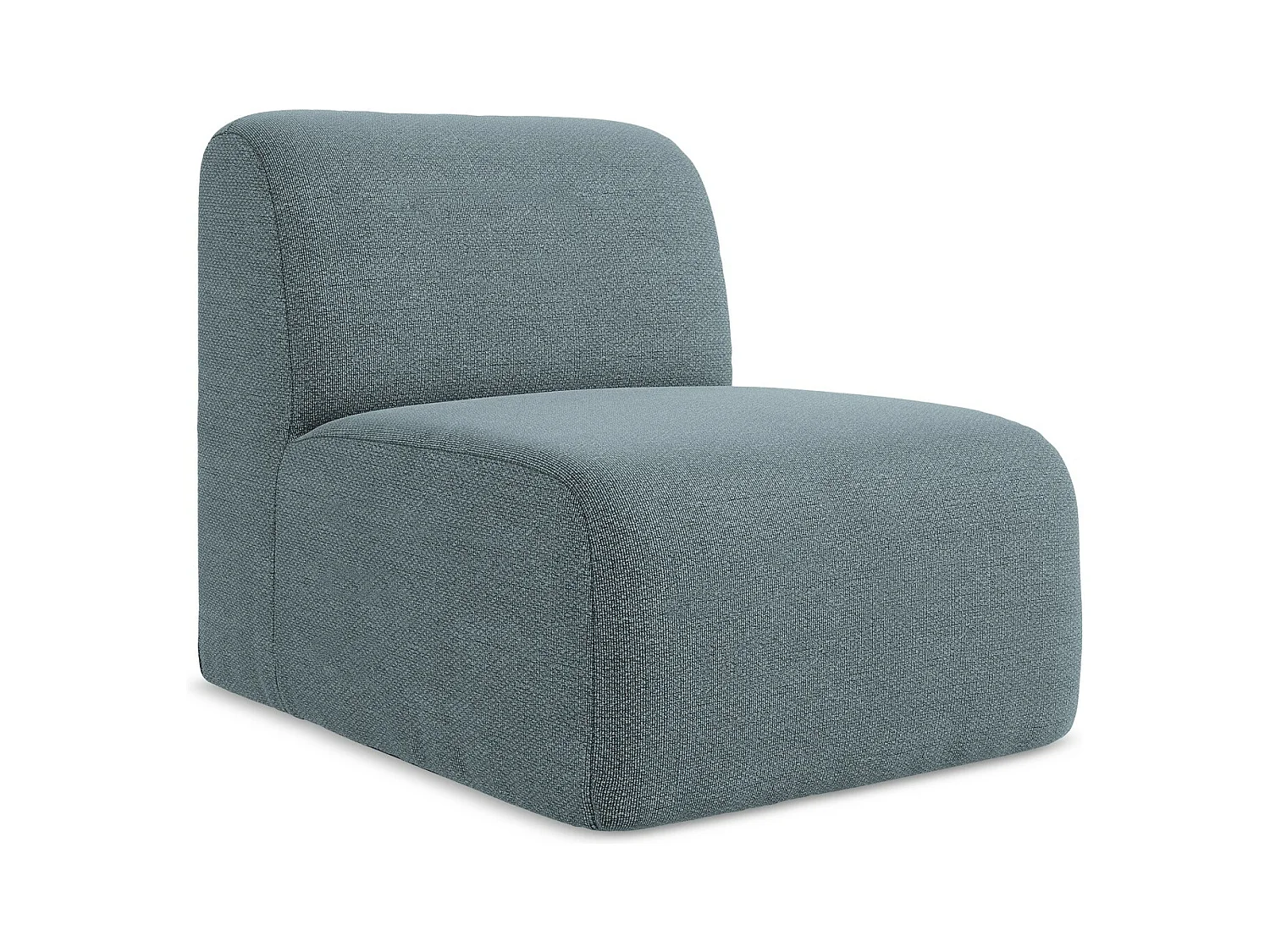Fauteuil pour canapé modulable en tissu bouclette - jeans - LANI