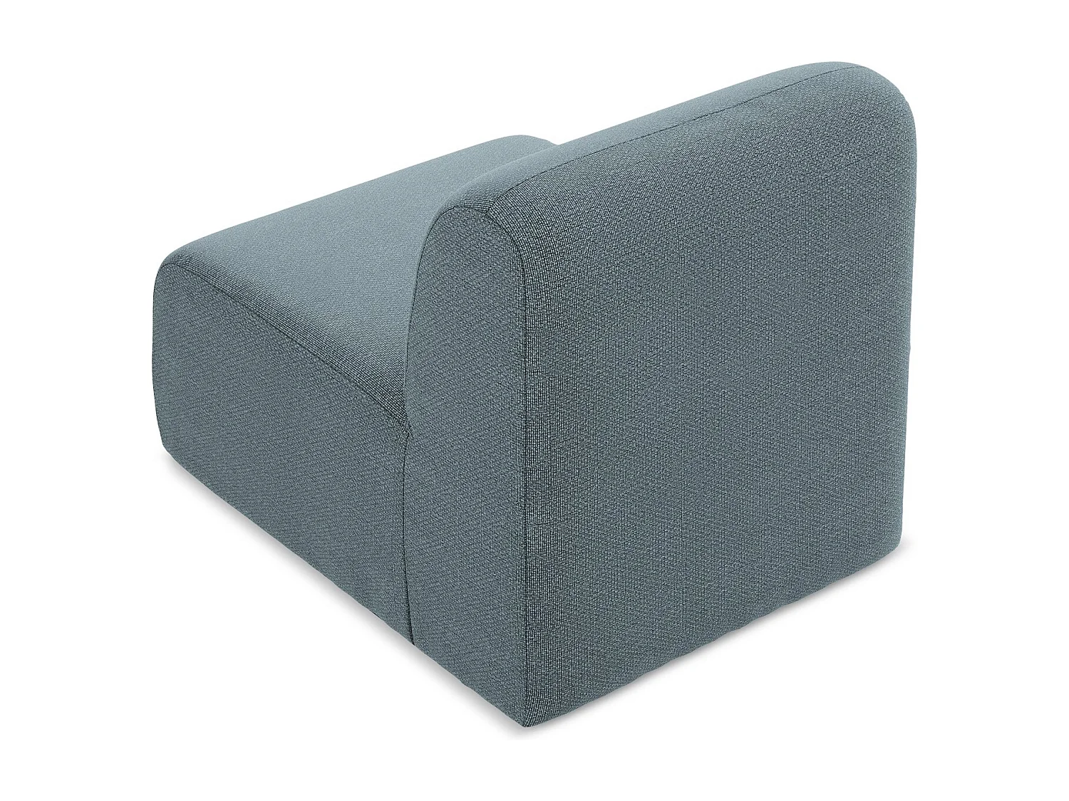 Fauteuil pour canapé modulable en tissu bouclette - jeans - LANI