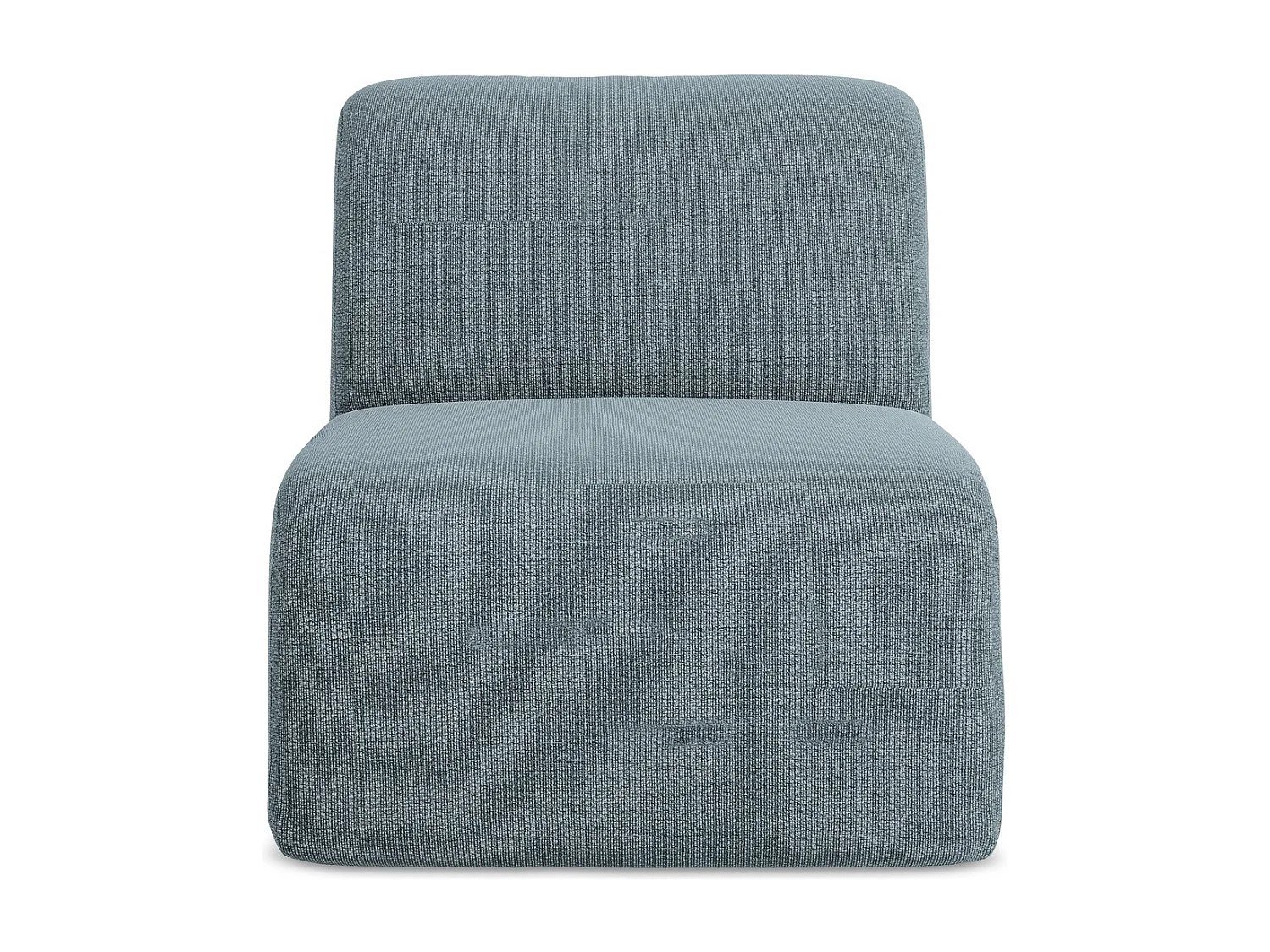 Fauteuil pour canapé modulable en tissu bouclette - jeans - LANI