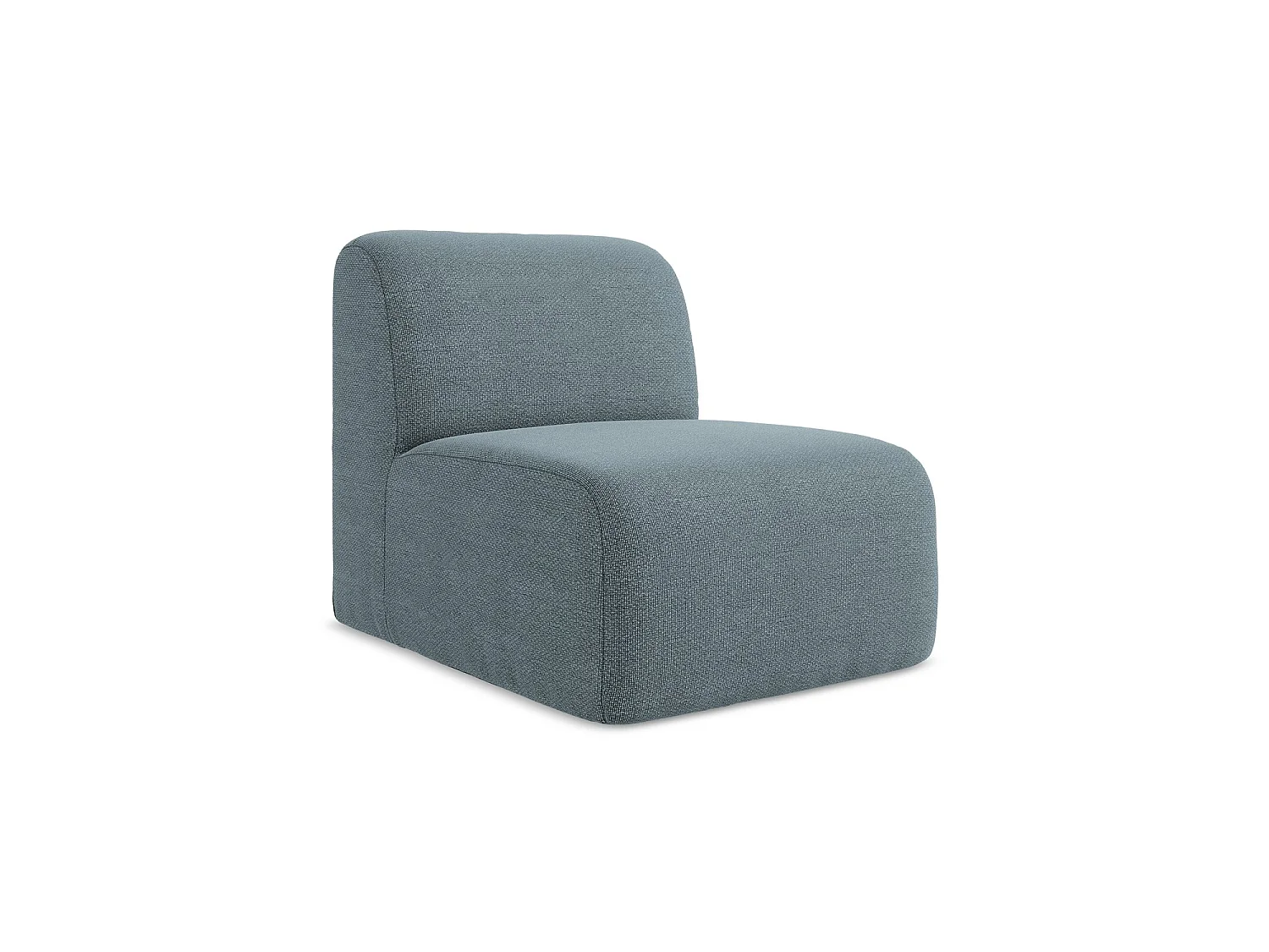 Fauteuil pour canapé modulable en tissu bouclette - jeans - CERVO