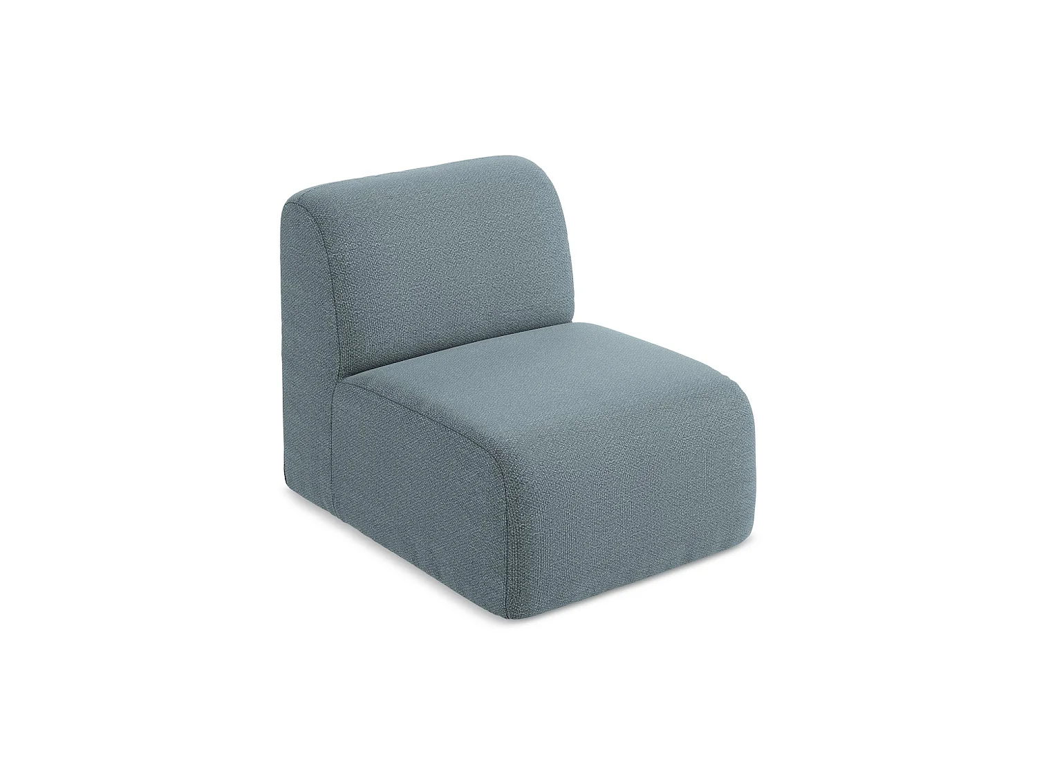 Fauteuil pour canapé modulable en tissu bouclette - jeans - CERVO