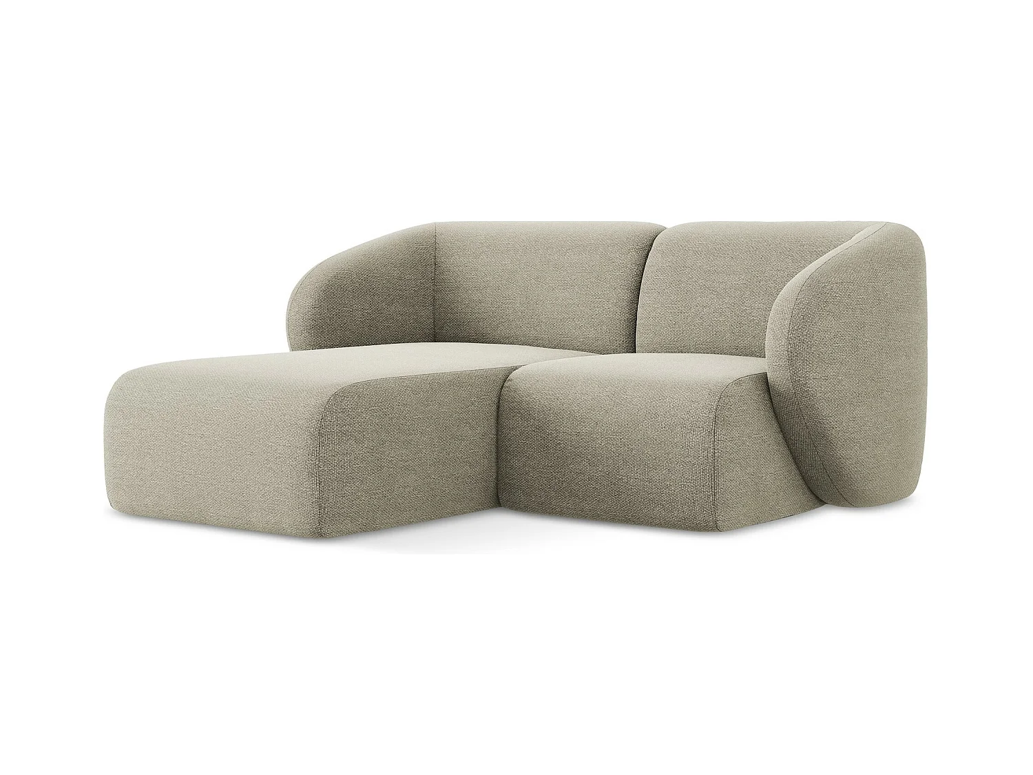 2,5-Sitzer Modulares Ecksofa - Ecke Links - Bouclé - Taupe - LANI