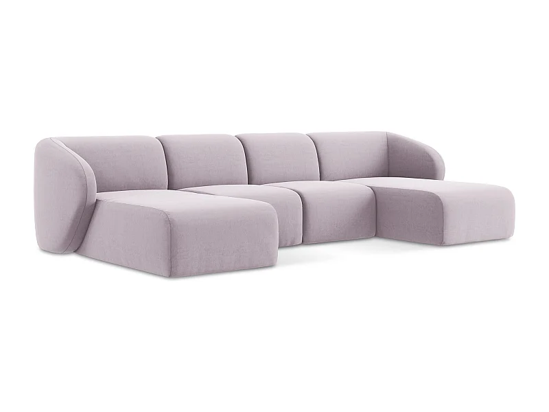 Große Wohnlandschaft - - Samt - Lavendel - LANI