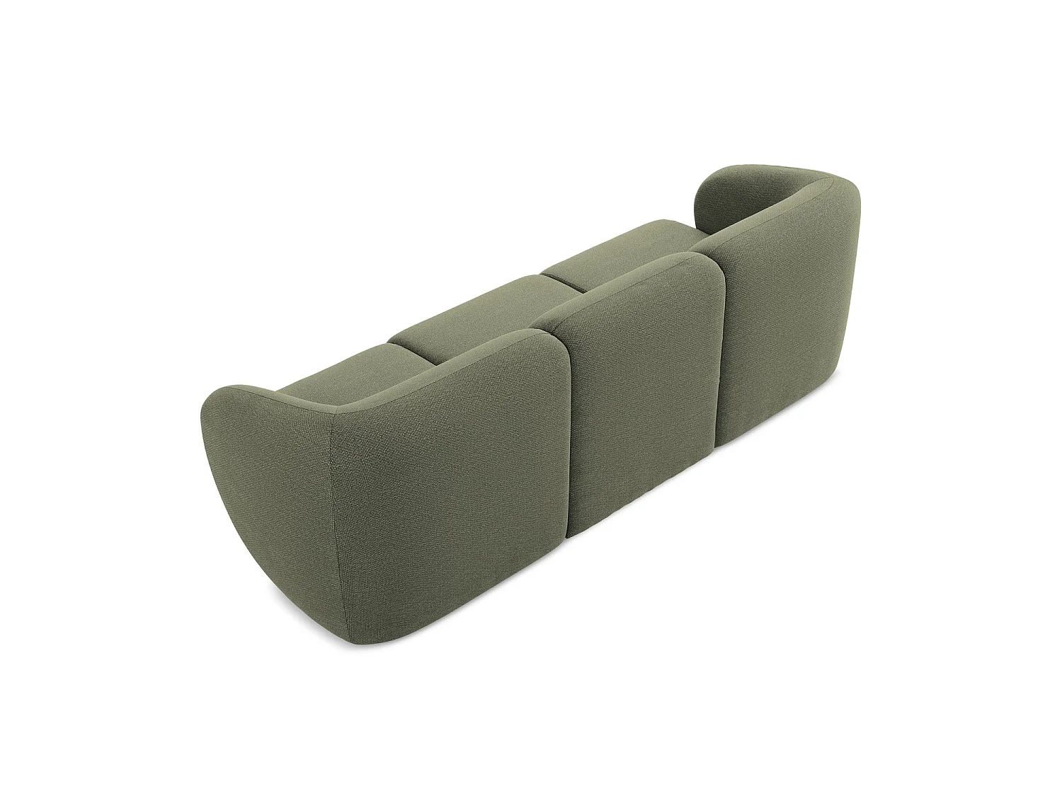 Modulares 3-Sitzer Sofa - - Bouclé - Olive - CERVO
