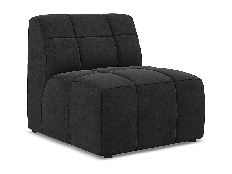 Fauteuil pour canapé modulable en velours - noir - ALOHA