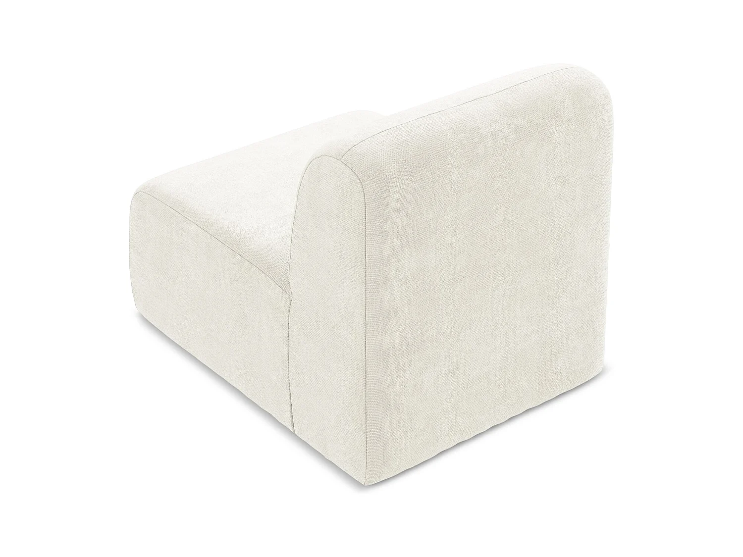 Bankmodule midden van wit chenille stof - LANI