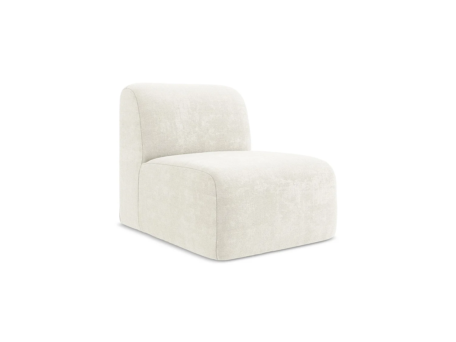 Bankmodule midden van wit chenille stof - CERVO