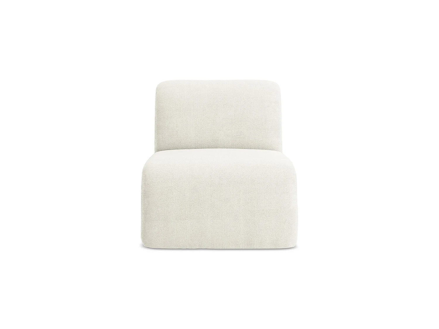 Bankmodule midden van wit chenille stof - CERVO
